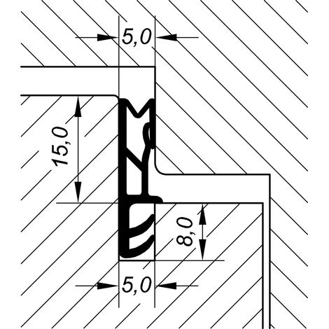 Primo EV 5250 Flügelfalzdichtung Falzdichtung Spule á 15 m Kunststoff weiß (1/2)