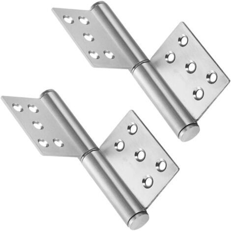 Juego de 2 bisagras de acero inoable para puertas de madera, capacidad de carga de hasta 80 kg, ángulo de apertura de 360 grados, adecuadas para puertas y vallas de jardín (1/5)