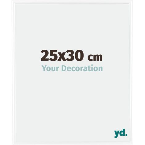 yd. - Cadre photo 25x30 - Blanc Brillant - Plastique - Bordeaux