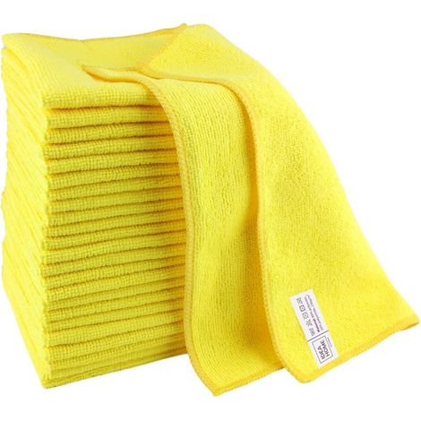 Paños de microfibra IH de 30x30 cm, 24 unidades, color amarillo (1/5)