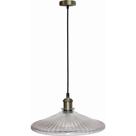Lampada a sospensione Candellux Chester Ø30 ottone vetro E27 (1/2)