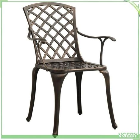 Ensemble de bistro 3 pcs - FAFEICY - 315591 - Aluminium coulé - Bronze - 2 chaises + table (1/5)