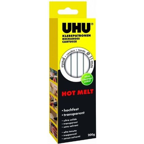 UHU 47865 Heißklebesticks 11 mm 200 mm Transparent 200 g 11 St.