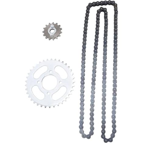 Kit chaîne et pignons en acier allié 420, pignons avant et arrière 15T et 37T, pour quad/VTT (1/4)