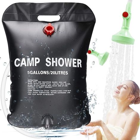 Douche Solaire, 20L Douche Camping, Douche Portable Randonnée Escalade Festival Activité Extérieure (1/5)