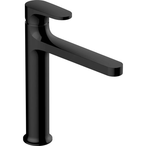 RAK Portofino Matt Black Mid Height Basin Mixer Tap - RAKPOR3016B (1/2)