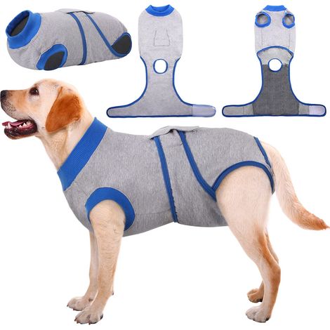 Gilet de Récupération pour Chien Combinaison Post-Opératoire Anti-Léchage pour Chiens et Chats Pyjama Chirurgical Confortable Réglable (1/3)
