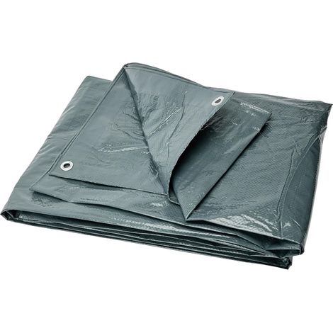 1 Bâche Imperméable 3x4 M, Polypropylène Tissé 120 G/M², Œillets Anticorrosion, Pour Jardin, Chantier