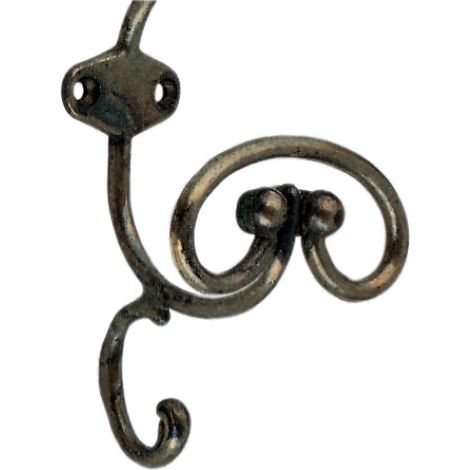 12 pz appendiabiti in ottone anticato art 43007 75x108 mm attaccapanni