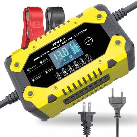 Caricabatterie per auto 12V 10A, caricabatterie per moto 12V 6A, caricabatterie per batteria. (1/3)