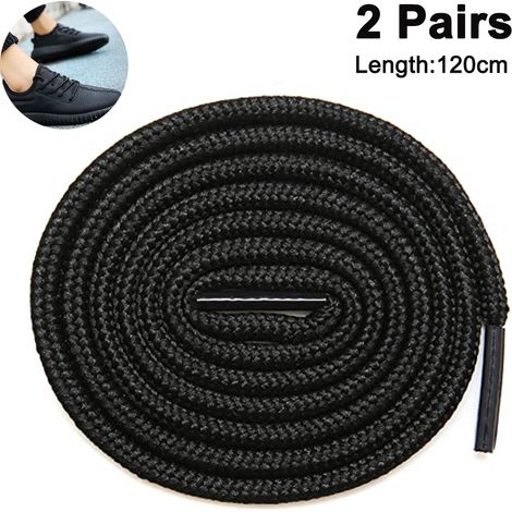 2 paires de lacets ronds cirés - pour bottines Oxford, lacets en cuir (1/5)