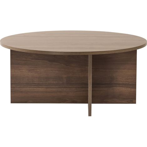 Couchtisch aus Holz "Soleil" – 90 x 90 x 40 cm – Nussbaum