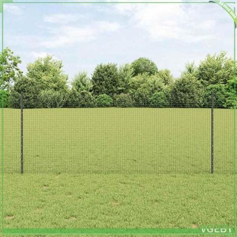 Clôture acier gris kit 1 x 50 m — Hauteur 100 cm, finition anti-rouille et résistante UV (1/5)