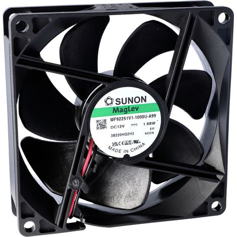 Sunon EE92251S3-1000U-999 Axiallüfter 12 V/DC 67.09 m³/h (L x B x H) 25 x 92 x 92 mm