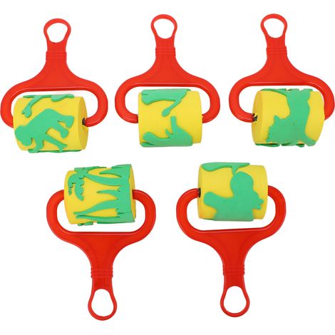 5 Pcs Sponge Roller Stamp Kids EVA Sponge Graffiti Paint Roller Stamp Brush DIY Hand Made Art Painting Tools (1/5)