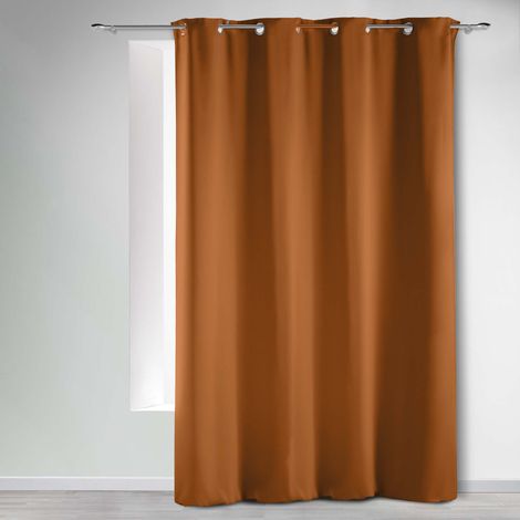 RIDEAU A OEILLETS 135 x 240 CM OCCULTANT UNI OCCULT CAMEL (1/4)