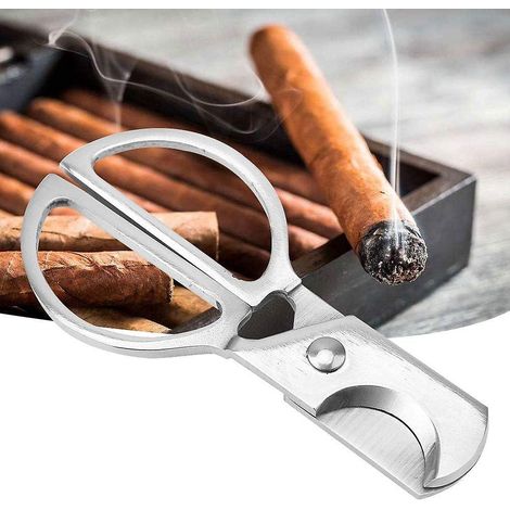 ciseaux Cigare, Ciseaux De Poche En Acier Inoxydable Double Tranchant, Coupe-cigare Super Aiguis, Cadeau D'anniversaire (1/5)