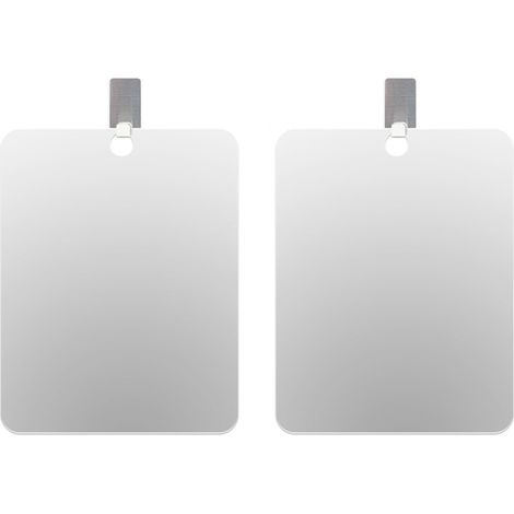 Lot de 2 miroirs de douche, anti-buée, pour le rasage, pour la douche, maquillage de luxe incassable (1/5)
