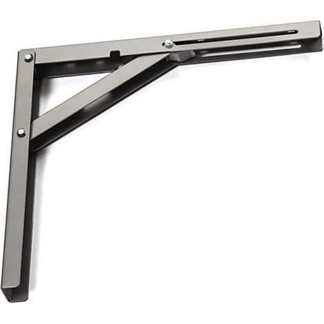 Klappkonsole 300 x 260 mm Edelstahloptik (matt) Tragkraft 120 kg (pro Paar)