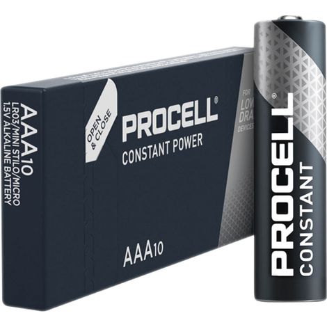 Scatola da 10 batterie alcaline Procell Industrial LR03 (AAA)