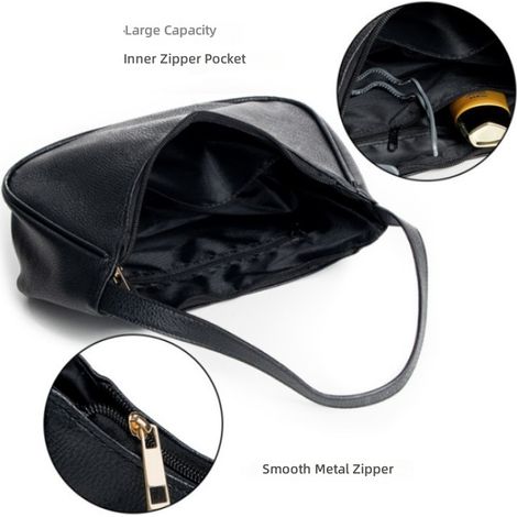 Sac bandoulière mini hobo pour femme avec fermeture éclair, pochette à main mignonne (1/5)