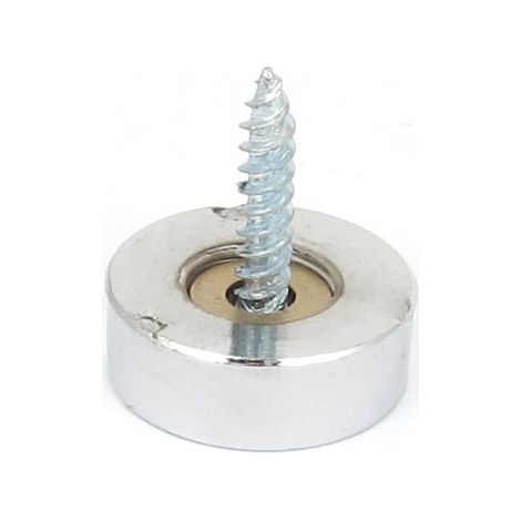 19mm x 7mm Verre Tee Tisch décoratif Métal Spiegel Schraube Nägel Ton Argent (1/2)