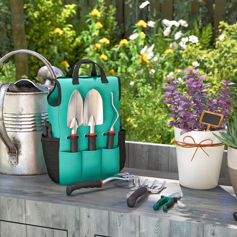Design Ensemble d’outils de jardinage en aluminium de 9 pièces avec cisailles à taille et sac de jardin léger Secure Lock (1/4)