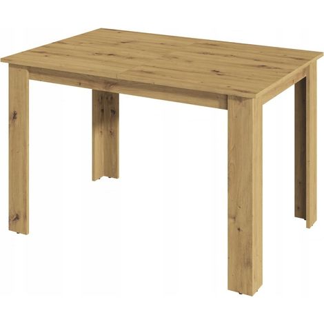 Table à Manger Extensible Chêne artisanal - Résistante aux rayures et à l'humidité - 170 x 80 x 75 cm (1/3)