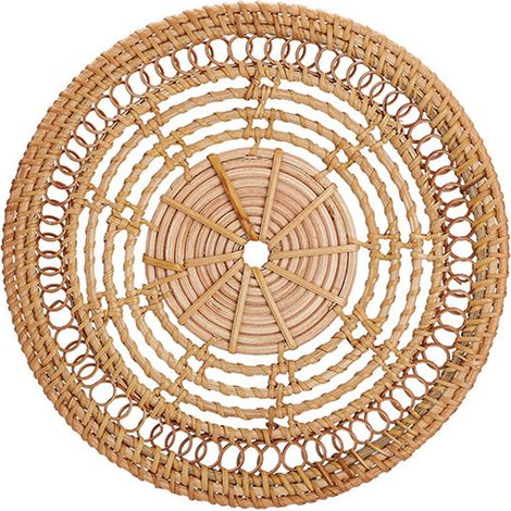 handgewebter Wandbehang aus Rattan, Veranda-Stil (1/4)