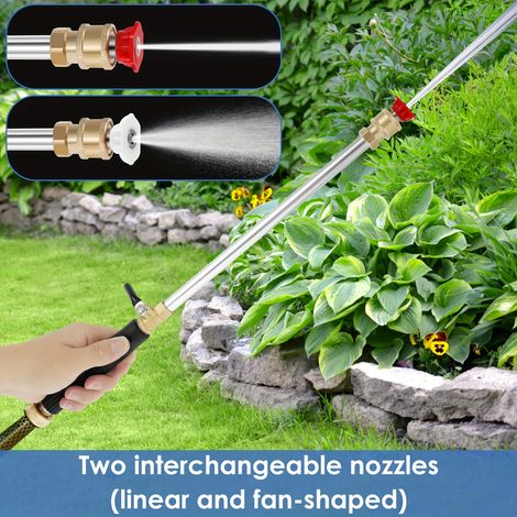 Pistolet nettoyeur haute pression robuste avec 2 buses - très efficace pour le nettoyage des voitures et des jardins. (1/5)