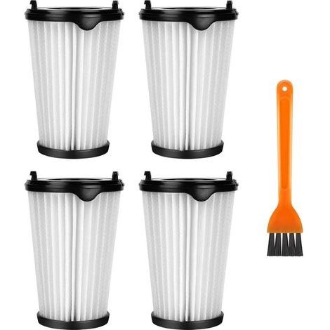 Lot de 4 Filtres pour Aspirateur Ergorapido AEG CX7 CX7-2 pour tous les modèles,Filtre Hepa pour Electrolux AEG CX7-2 AEF 150,Filtre de Remplacement et 1 Brosses de Nettoyage (1/4)