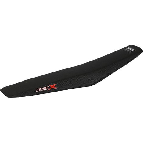 HOUSSE DE SELLE compatible avec les motos des marques KTM SX 85 2013-2017 TOP BLACK- SIDE ORANGE-STRIPES ORANGE (M515-3BOO)