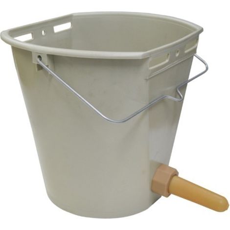 SECCHIO POPPATOIO PER VITELLI LT 8