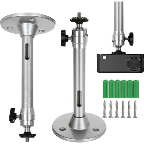 Support plafond projecteur 2 pièces, support mural mini aluminium réglable, fixation universelle projecteur pour caméra numérique SLR vidéo - Max5 (1/5)