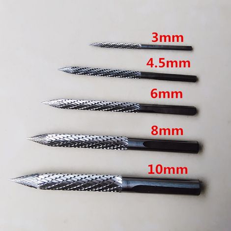 Foret à meuler pour réparation de pneus, en forme de cube, en boîte individuelle, 6 mm x 90 mm (1/5)