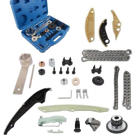 Kit di attrezzi per catena di distribuzione, in acciaio ad alta resistenza, dal design compatto, compatibile con alcuni modelli di auto, facilita la regolazione della fasatura, conforme agli standard (1/5)