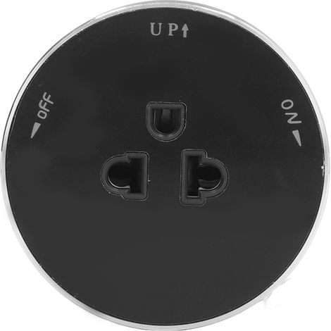 Prise de courant amovible adaptateur universel PC 250V ronde avec voyant lumineux pour prises US et UE (1/5)