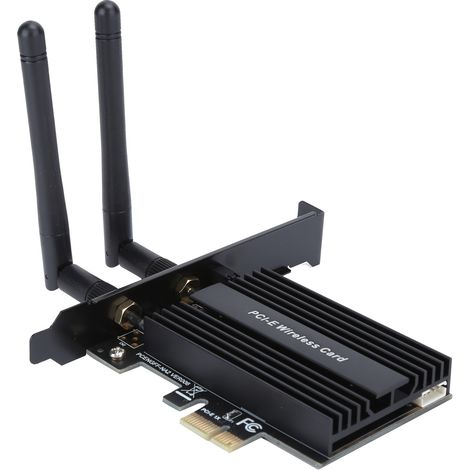 Adaptateur WiFi 6 PCI Express 3000 Mbps pour Intel AX200 Pro 802.11ax 2,4 GHz/5 GHz avec Bluetooth 5.0 Noir (1/5)