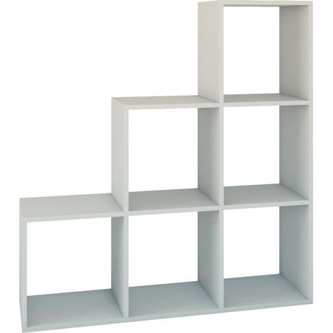 SALERNO Modern bookcase 6 niches 30x115x115 cm Storage furniture (1/2)