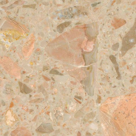 Marbre composite résine COMPOMARBLE BRECCIA ONICCIATA - 30x30 cm - Satiné - - 30x30 cm - Satiné - boîte de m2