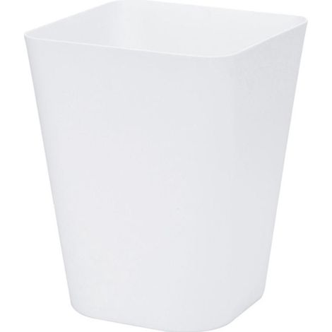 Grande poubelle domestique, corbeille à papier blanche --- (1/5)