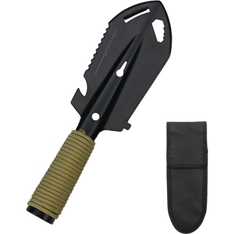 Pelle Multifonction Portable en Acier Inoxydable pour Randonnée Camping Jardinage Léger
