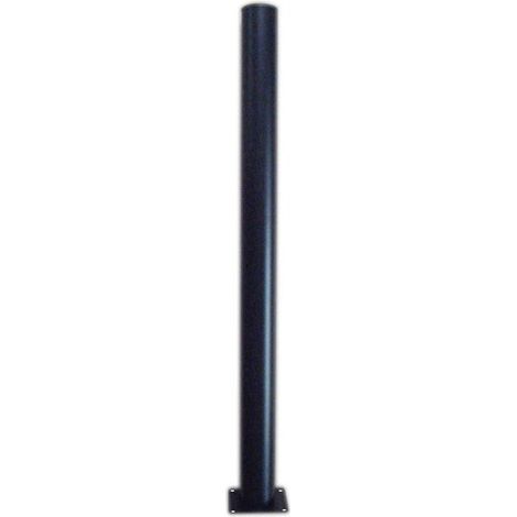 Centrale Brico – Lot de 4 pieds de table cylindriques fixes en métal époxy noir – Hauteur 71 cm – Charge 80 kg par pied – Fixation à visser