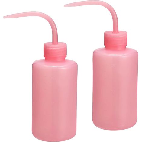 Arrosoir Plante Interieur,Lot de 2 Mini Arrosoirs 250 ml Rose pour Plantes d'intérieur avec Bec Coudé Flacon Souple pour un Arrosage Précis et Accessoires pour Pots