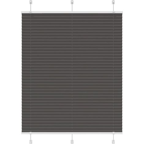 Plissee Schwarz 110x100 cm Stoffbreite 109,4 cm Polyester