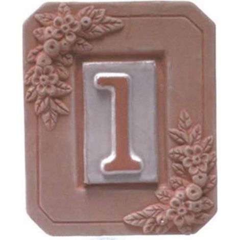 PORTANUMERO IN TERRACOTTA 1 POSTO 13X16 CM Q.TA 5