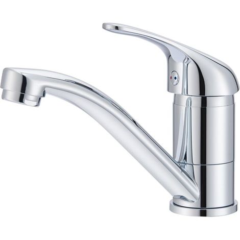 Robinet Salle de Bain Mitigeur Lavabo Chromé, Petit Robinet Lave Main Acier Inox, Aérateur Amovible, Chaud et Froid Réglable, Hauteur de Bec de 87 mm (1/5)