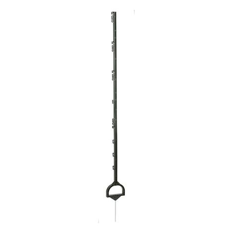 Varilla de plástico verde de 158 cm con soporte y punta de metal (5 piezas)