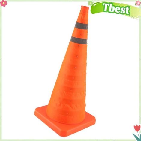 Tbest Cône de sécurité routière pliable Cône de sécurité Routière, Cône de Circulation Portable Pliable, Base Renforcée auto gilet (1/5)