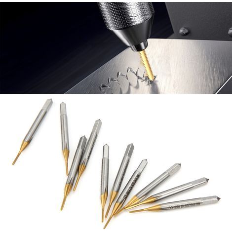 HSS-Bohrer, M0,9 x 0,225 Gewindebohrer, für Fahrradreparaturen und Maschinenbau, japanischer Standard, 10 Stück (1/5)